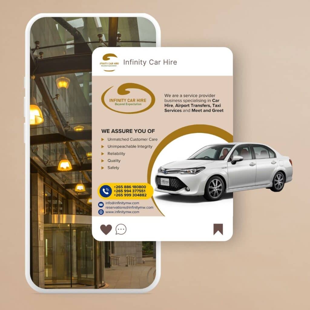 Infinity Car Hire Axio Flyer mockup