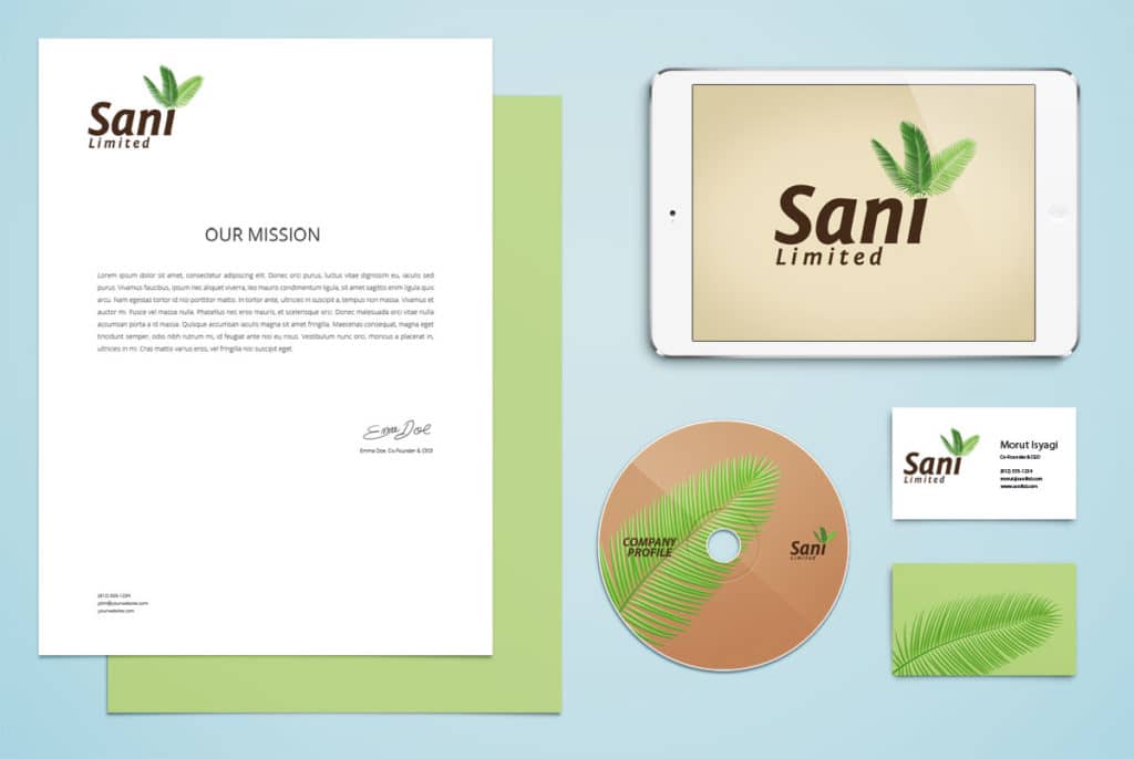 Sani Limited mockup