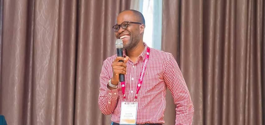 Austin Madinga at the Malawi International Tourism Expo Takulandirani