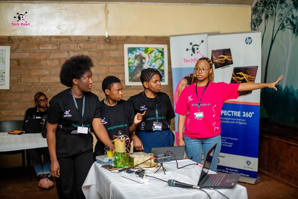 Techpearl Malawi hackathon winning team